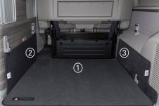 Luggage compartment carpet Floor - T5/T6 (no Beach) - Titanium Black - 100 708 620